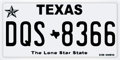 TX license plate DQS8366