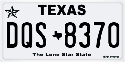 TX license plate DQS8370