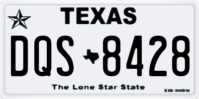 TX license plate DQS8428