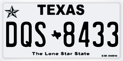 TX license plate DQS8433