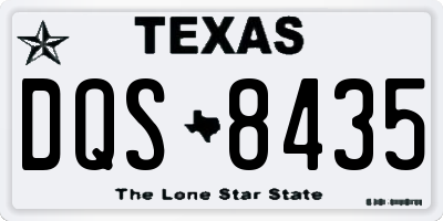 TX license plate DQS8435