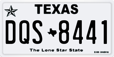 TX license plate DQS8441