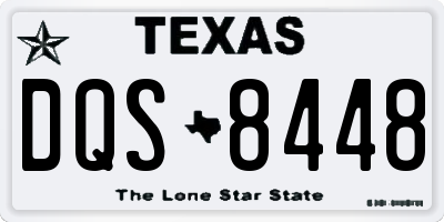 TX license plate DQS8448