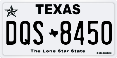 TX license plate DQS8450