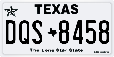 TX license plate DQS8458
