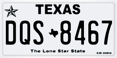 TX license plate DQS8467