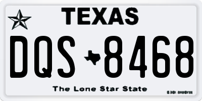 TX license plate DQS8468