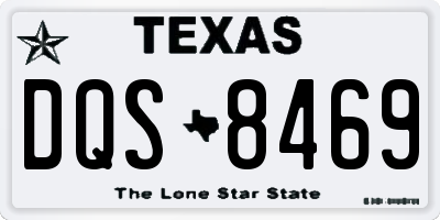 TX license plate DQS8469