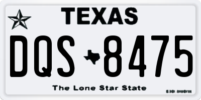 TX license plate DQS8475