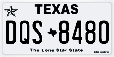 TX license plate DQS8480