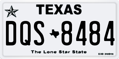 TX license plate DQS8484