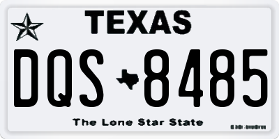 TX license plate DQS8485