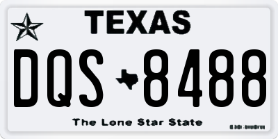 TX license plate DQS8488