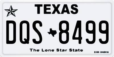 TX license plate DQS8499