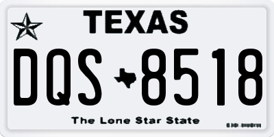 TX license plate DQS8518