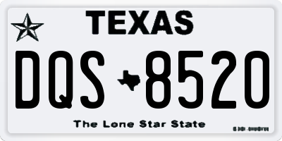 TX license plate DQS8520