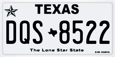 TX license plate DQS8522