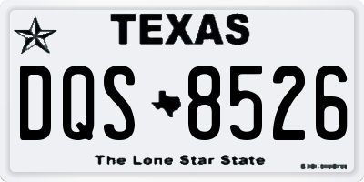 TX license plate DQS8526