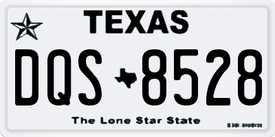 TX license plate DQS8528