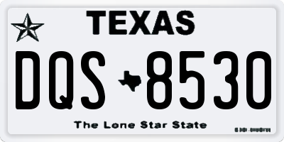 TX license plate DQS8530