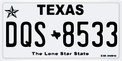 TX license plate DQS8533