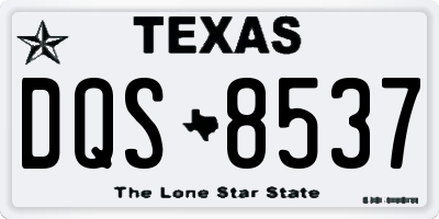 TX license plate DQS8537