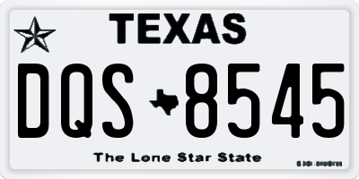 TX license plate DQS8545