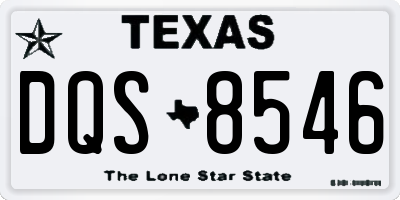 TX license plate DQS8546