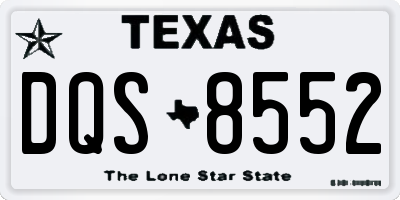 TX license plate DQS8552