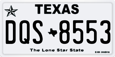 TX license plate DQS8553