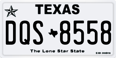 TX license plate DQS8558