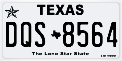 TX license plate DQS8564