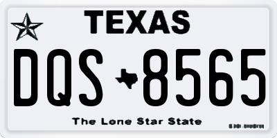 TX license plate DQS8565