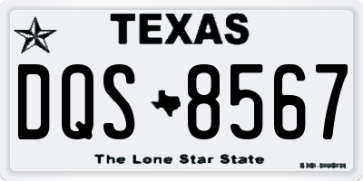 TX license plate DQS8567