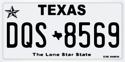 TX license plate DQS8569