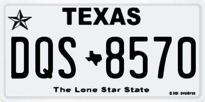 TX license plate DQS8570