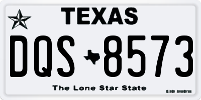 TX license plate DQS8573