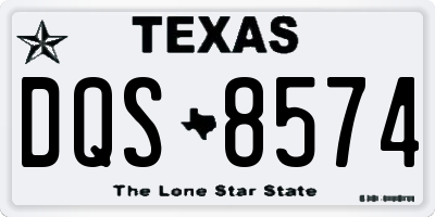 TX license plate DQS8574