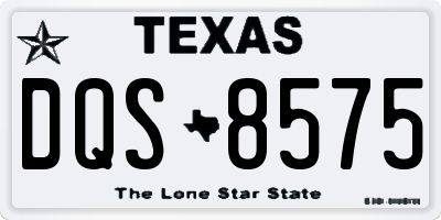 TX license plate DQS8575