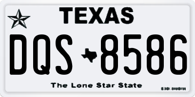 TX license plate DQS8586