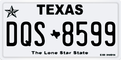 TX license plate DQS8599