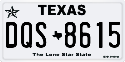 TX license plate DQS8615