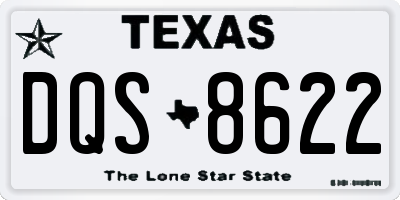 TX license plate DQS8622