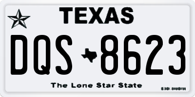 TX license plate DQS8623