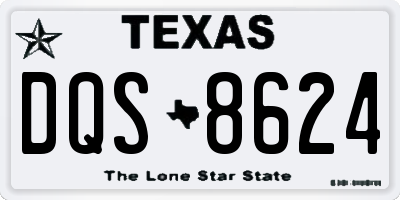TX license plate DQS8624