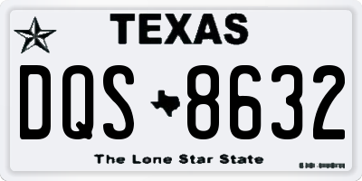 TX license plate DQS8632
