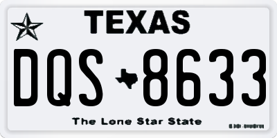 TX license plate DQS8633