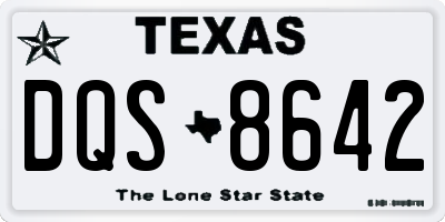 TX license plate DQS8642