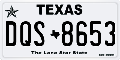 TX license plate DQS8653