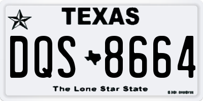TX license plate DQS8664